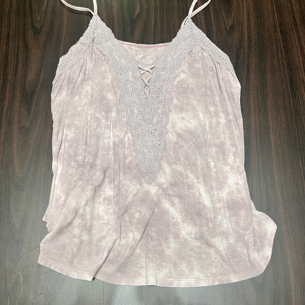 American Eagle Outfitters Light Pink Lace Camisole
